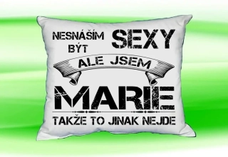 Polštář se jménem MARIE Bilý