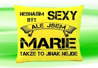 Polštář se jménem MARIE Žlutý