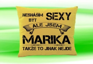 Polštář se jménem MARIKA  Béžový