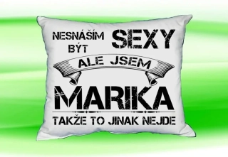 Polštář se jménem MARIKA Bilý