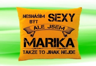 Polštář se jménem MARIKA  Medový