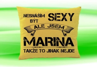 Polštář se jménem MARINA  Béžový