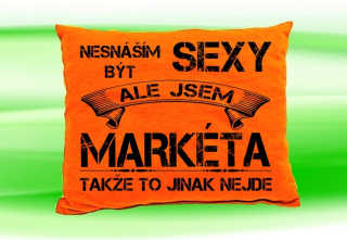 Polštář se jménem MARKÉTA Oranžový