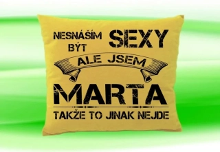 Polštář se jménem MARTA  Béžový