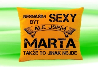 Polštář se jménem MARTA  Medový