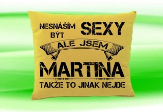 Polštář se jménem MARTINA  Béžový