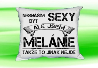 Polštář se jménem MELÁNIE Bilý