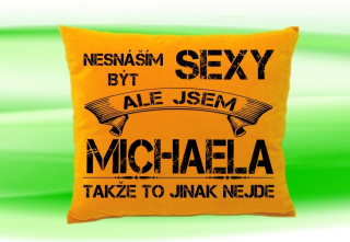 Polštář se jménem MICHAELA Medový