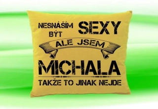 Polštář se jménem MICHALA Béžový