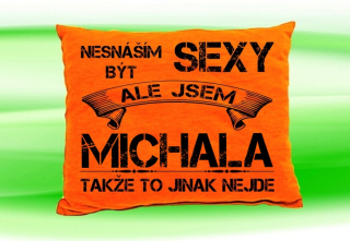 Polštář se jménem MICHALA Oranžový