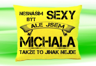 Polštář se jménem MICHALA Žlutý