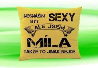 Polštář se jménem MÍLA Béžový