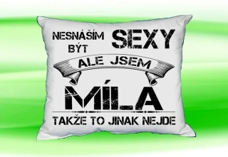 Polštář se jménem MÍLA Bilý