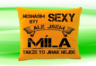 Polštář se jménem MÍLA Medový