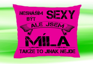 Polštář se jménem MÍLA Růžový