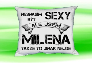 Polštář se jménem MILENA Bilý