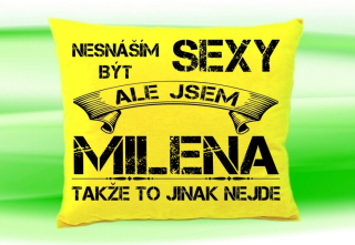Polštář se jménem MILENA Žlutý