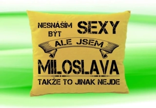 Polštář se jménem MILOSLAVA Béžový