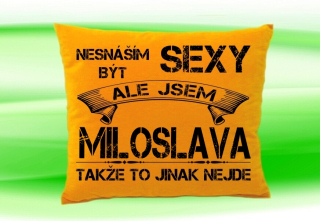 Polštář se jménem MILOSLAVA Medový