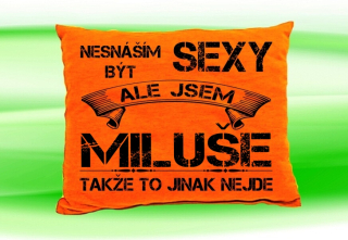 Polštář se jménem MILUŠE Oranžový
