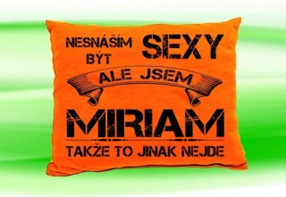 Polštář se jménem MIRIAM Oranžový