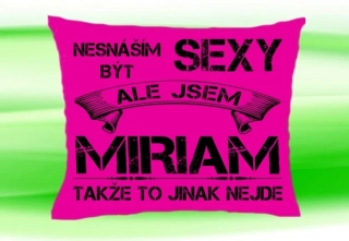 Polštář se jménem MIRIAM Růžový