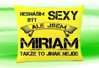 Polštář se jménem MIRIAM Žlutý