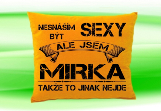 Polštář se jménem MIRKA Medový
