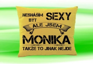 Polštář se jménem MONIKA Béžový