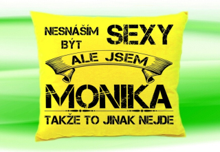 Polštář se jménem MONIKA Žlutý
