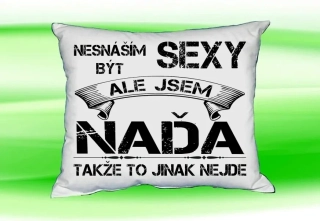 Polštář se jménem NAĎA Bilý