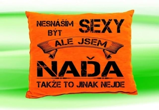 Polštář se jménem NAĎA Oranžový