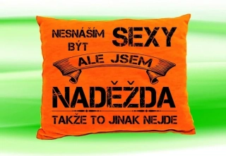 Polštář se jménem NADĚŽDA Oranžový