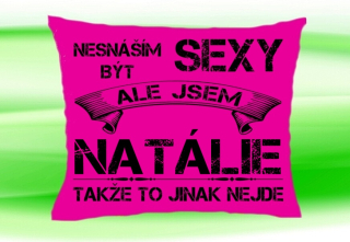 Polštář se jménem NATÁLIE Růžový