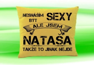 Polštář se jménem NATAŠA Béžový