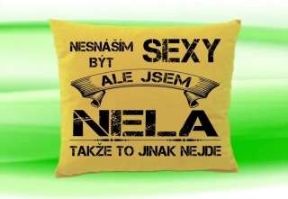 Polštář se jménem NELA Béžový