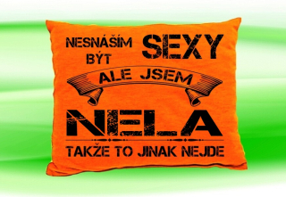 Polštář se jménem NELA Oranžový