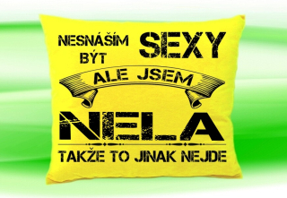 Polštář se jménem NELA Žlutý