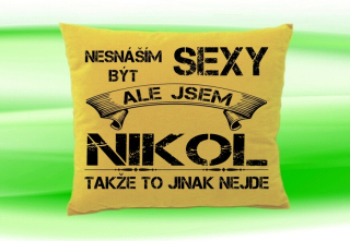 Polštář se jménem NIKOL Béžový