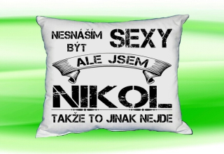 Polštář se jménem NIKOL Bilý