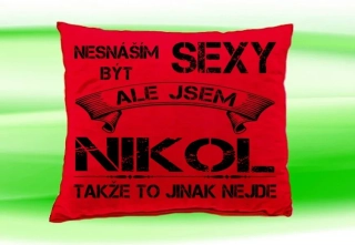 Polštář se jménem NIKOL Červený