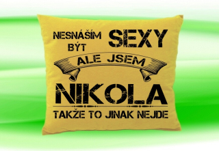 Polštář se jménem NIKOLA Béžový