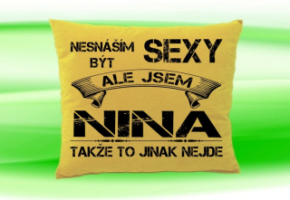 Polštář se jménem NINA Béžový