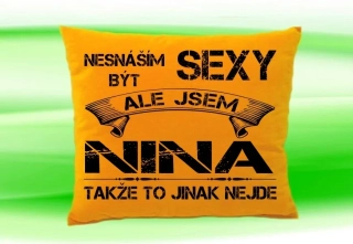 Polštář se jménem NINA Medový