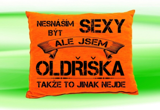 Polštář se jménem OLDŘIŠKA Oranžový