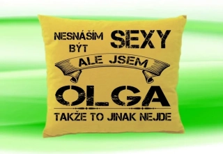 Polštář se jménem OLGA  Béžový