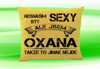 Polštář se jménem OXANA   Béžový