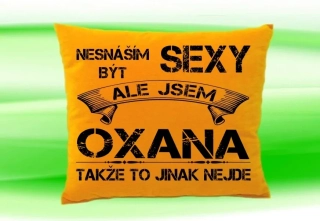 Polštář se jménem OXANA   Medový