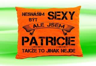 Polštář se jménem PATRICIE  Oranžový