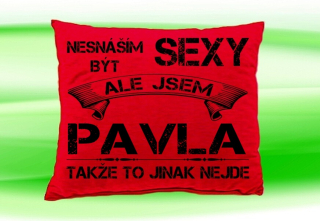 Polštář se jménem PAVLA Červený